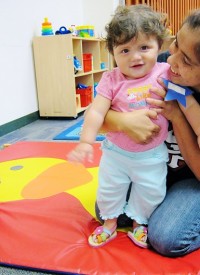 mom and daughter at playgroup
